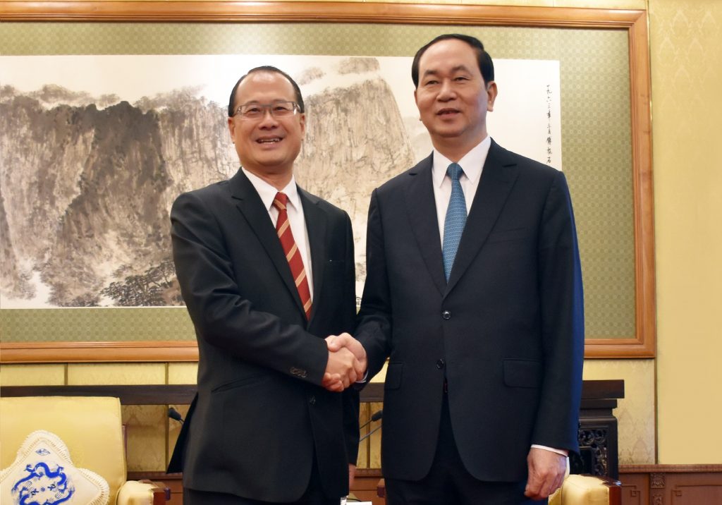 Chủ tịch nước Việt Nam Trần Đại Quang tiếp Tiến sĩ Jonathan Choi tại Bắc Kinh, Trung Quốc